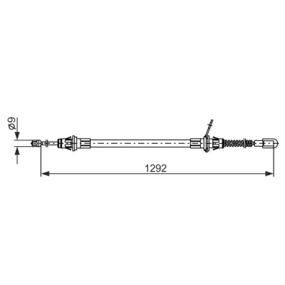 Abbildung von BOSCH 1 987 482 924 Handbremsseil 1292, 685 CHRYSLER: VOYAGER 4