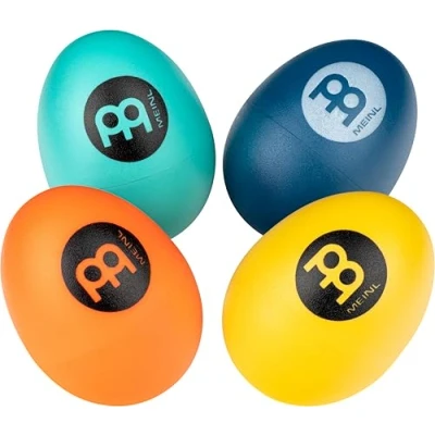 Abbildung von Meinl Percussion Egg Shaker SET 4 verschiedene Lautstärken Mit Weich, Medium, Laut, Extra Laut Musikinstrument Kunststoff, Mehrfarbig (ES 2)