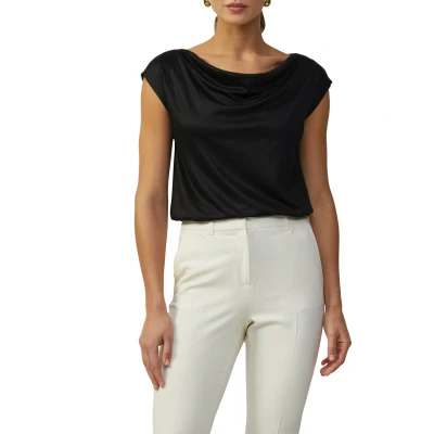 Abbildung von s.Oliver Black Label MIT Wasserfallausschnitt Tshirt print, Damen, Größe: 42, Schwarz