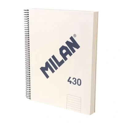 Abbildung von MILAN® Notizbuch A4, Hardcover, liniertes Papier (7 mm), 120 Blatt, 95 g/m², Gummi Kollektion 430, beige