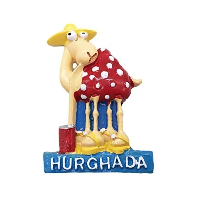Abbildung von 3D Kamel Hurghada Ägypten Kühlschrankmagnet Tourist Travel Souvenirs Handgemachte Harz Handwerk Magnetische Aufkleber Home Küche Dekoration Sammlung Geschenk