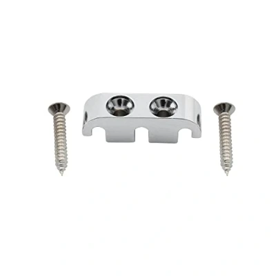 Abbildung von Musiclily Pro 25mm Messing Bass Saitenniederhalter String Guide für 5 Saiter E Bass, Chrom