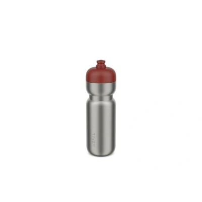 Abbildung von Mepal Edelstahl Trinkflasche Pull Sport Auslaufsicher Mit einer Hand zu halten, öffnen und trinken Leichter Wasserflasche 800 ml Mountain red