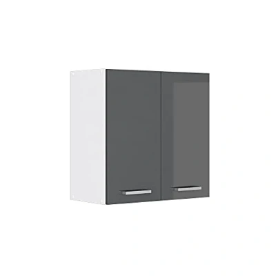 Abbildung von Vicco Midischrank R Line, Anthrazit Hochglanz/Weiß, 60 x cm mit Türen
