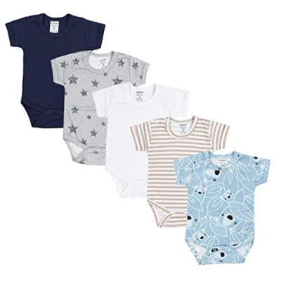 Abbildung von TupTam Kurzarmbody Jungen Baby Body Kurzarm in Unifarben 5er Pack