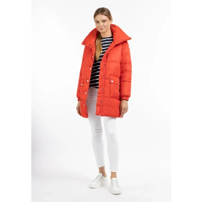 Abbildung von DREIMASTER Maritim Damen wattierter Steppmantel S / Roter Korall 100% Polyester