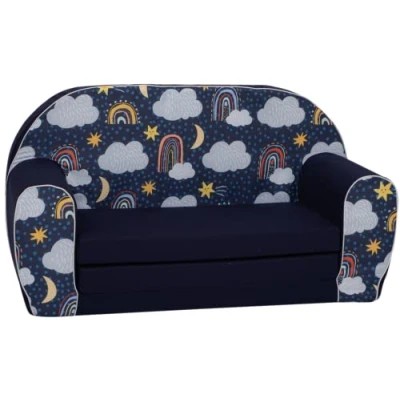 Abbildung von Delsit Kindersofa zum Ausklappen Kinder Sofa mit Schaumstofffüllung Abnehmbarem Bezug Kindermöbel Mädchen &amp; Jungen Kindercouch 9 Monate bis 4 Jahre DT2 23087