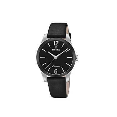 Abbildung von Festina Damen Analog Quarz Uhr mit Leder Armband F20473/6