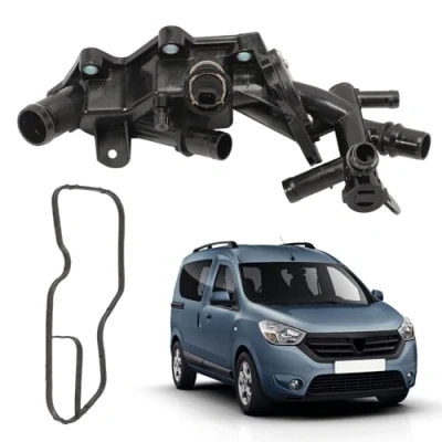 Abbildung von Taesayl Wasserthermostatgehäuse mit Dichtung, kompatibel für Captur Clio Kadjar Kangoo Megane Scenic Thalia Twingo Dacia Logan Lodgy Duster Dokker Sandero Micra 110608635R Thermostatgehäuse