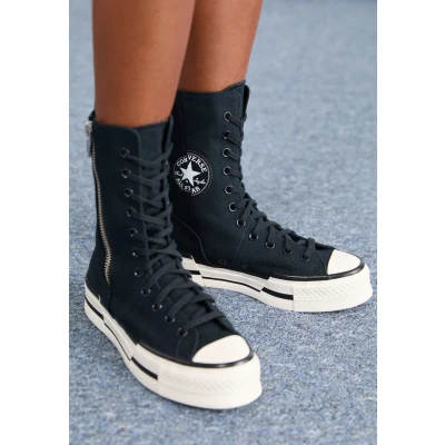 Abbildung von Converse Chuck 70 PLUS XHI Sneaker high, Damen, Größe: 38, Black/white/egret Textil