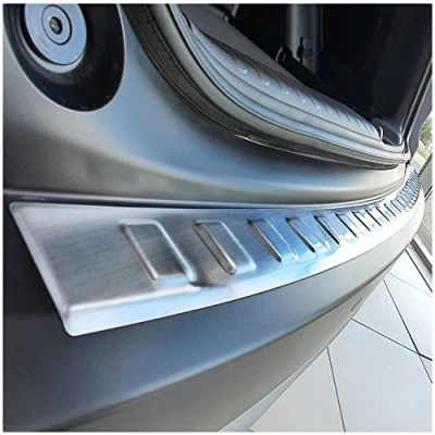 Abbildung von teileplus24 L684 Ladekantenschutz V2A Edelstahl kompatibel mit Honda CR V 5 Facelift 2018 Abkantung, Farbe:Silber gebürstet