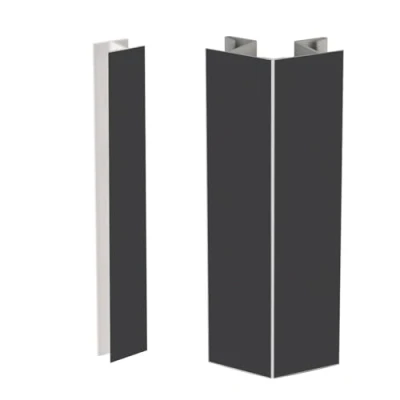 Abbildung von Evotrade Küchensockel Sockelleiste L 2,5 m aus PVC Höhe und Farben wählbar (zusätzliches Gelenkzubehör Schwarz, 1, Nanometer, 150, Millimeter, Nanometer)