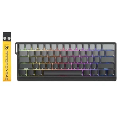 Abbildung von MAMBASNAKE X60 HE Rapid Trigger Magnetic Keyboard, 0.01mm RT Accuracy Gaming Switch, Tri Mode, 0.125ms Latency, 8K Polling Rate, 4000mAh, for Gamer Black