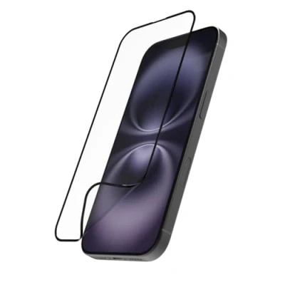 Abbildung von Hama Handy Schutzglas bruchsicher für iPhone 16 Plus (Displayschutz D3O, Vollschutz 9H, mit Montagehilfe, Displayschutzglas kratzfest, Anti Fingerprint ultradünn, Schutzfolie stoßfest)