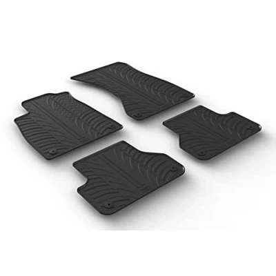 Abbildung von Gledring 0252 Fußmattensatz Gummi vorne und hinten 4 schwarz 750mm 550mm AUDI: A4 B9 Avant, Limousine