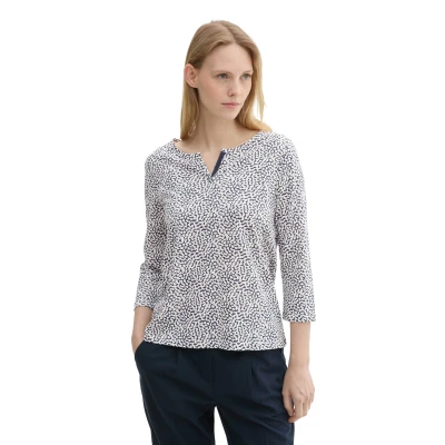 Abbildung von TOM TAILOR Henleyshirt mit All Over Print