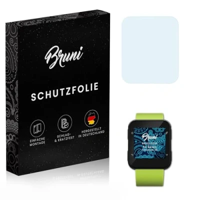 Abbildung von Bruni Schutzfolie kompatibel mit Garmin Forerunner 35 Folie, glasklare Displayschutzfolie (2X)