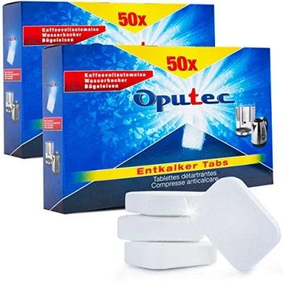 Abbildung von Oputec 100x Kaffeevollautomaten Entkalker Tabs Entkalkungstabletten (Spar Set)
