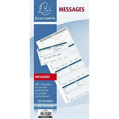 Abbildung von Notizbuch 29,7x14,8cm Nachrichtentelefone (4 pro Seite) 50 Selbstdurchschreibebögen