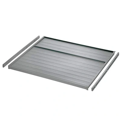 Abbildung von SO TECH® Mülltrennsystem Ninka eins2vier Deckelplatte 5279.13 + Leiste 5279.11, für Korpusbreite 600 mm alugrau, Seitenstärke 16