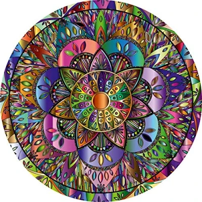 Abbildung von Edition Colibri Mandala 1 Mauspad/Mousepad (Motiv 129) Qualitäts Mauspad rund Ø 22 cm aus extrem reissfestem Spezialkautschuk mit stark haftender Unterseite für optimalen Halt