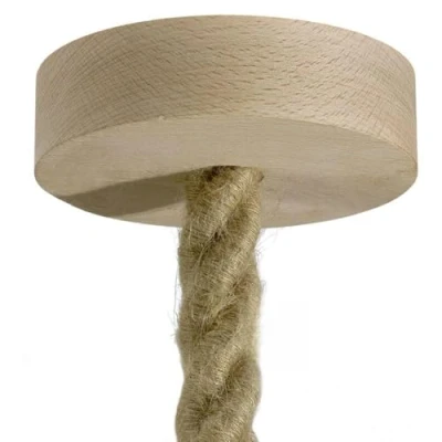 Abbildung von creative cables Lampenbaldachin Kit aus Holz für 2XL Seilkabel Neutral