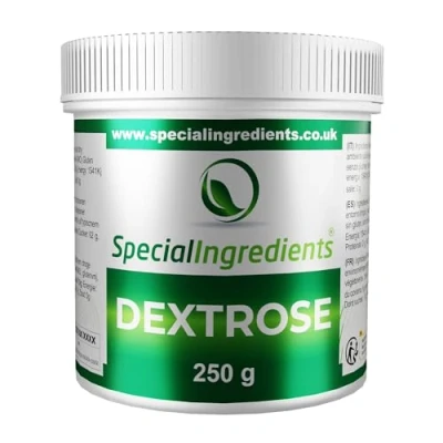 Abbildung von Special Ingredients Dextrose Pulver 250g Premium Qualität geeignet für Veganer &amp; Vegetarier GVO frei, glutenfrei, nicht bestrahlt recycelbarer Kunststoffbehälter