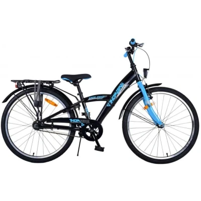Abbildung von Thombike Kinderfahrrad Jungen 24 Zoll Schwarz Blau 3 Gänge