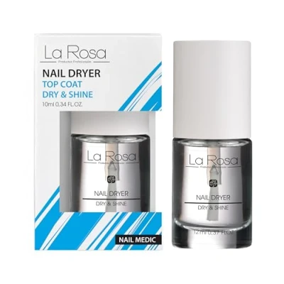 Abbildung von La Rosa NAIL Medic DRYER, TOP COAT Trockner und Glanzmittel für Nägel 10 ml