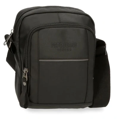 Abbildung von Pepe Jeans Dortmund Umhängetasche mittelgroß, grau, 17 x 22 7,5 cm, Baumwolle, Polyester und PU. 2,99 l von Joumma Bags, Talla única, Mittelgroße