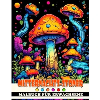 Abbildung von Midnight Stoner Malbuch für Erwachsene: Trippy Malvorlagen Erwachsene und Jugendliche, die sowohl lustig als auch erstaunlich sind. Perfekt ... Wichtelgeschenke Entspannung.