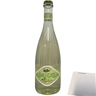 Abbildung von Käfer Hugo Holunderblüte &amp; Limette Weinhaltiger Cocktail 6,9%vol. 1er Pack (1x0,75 Liter Flasche) + usy Block