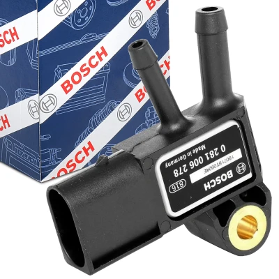 Abbildung von BOSCH 0 281 006 278 Sensor, Abgasdruck MERCEDES BENZ: C Klasse T modell, CLS Shooting Brake, Vito Bus, CHRYSLER: 300C Touring, SMART: Fortwo II Coupe