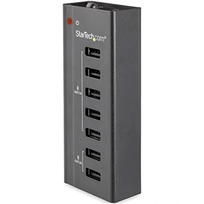 Abbildung von StarTech.com ST7C51224EU USB Ladestation 7 Port (5X 1A Ports &amp; 2X 2A Ports, Standalone, Ladestreifen für mehrere Geräte)