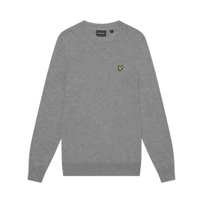 Abbildung von Lyle &amp; Scott CREW NECK Strickpullover, Herren, Größe: Small, Mid grey