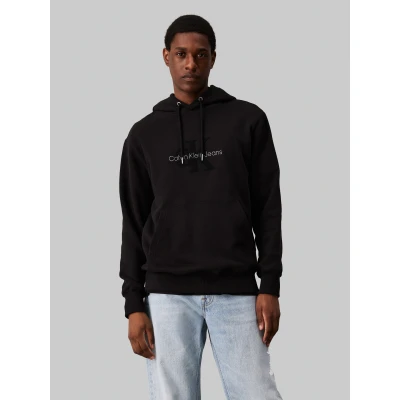 Abbildung von Calvin Klein Jeans Monologo Hoodie Kapuzenpullover, Herren, Größe: 3XL, Black
