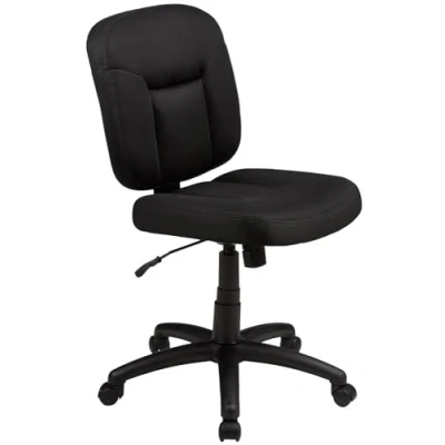 Abbildung von Amazon Basics Bürostuhl, ergonomisch, für Zuhause, Schreibtischstuhl, höhenverstellbar, Stoffbezug, Schwarz, 47 x 63 88 97.5 cm