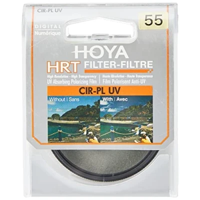 Abbildung von Hoya HRT Polarisationsfilter und UV Beschichtung 55 mm