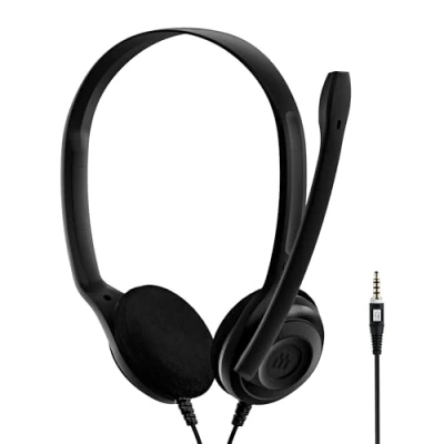 Abbildung von EPOS PC 5 Chat Stereo Headset PC, Kopfhörer mit Kabel, Inline Lautstärke, Stummschaltung &amp; Mikrofon Rauschunterdrückung, Hochwertig, für Laptop, Mac Online Anrufe