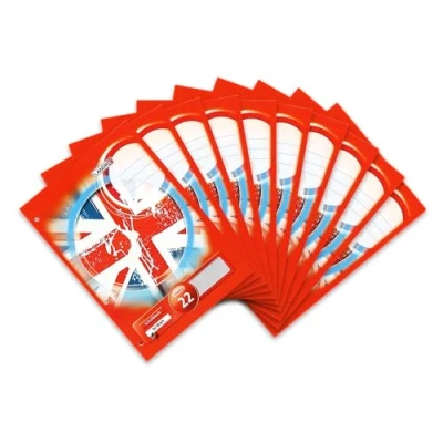Abbildung von Landré Schulblock A4 kariert, Lineatur 22, 50 Blatt, 70 g/m², 10 Stück
