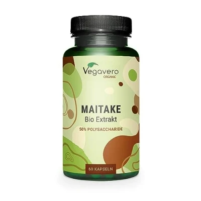 Abbildung von Bio Maitake Vegavero® 50% Polysaccharide 500 mg Extrakt (15:1) Vegan &amp; Ohne Zusätze Grifola frondosa 60 Kapseln