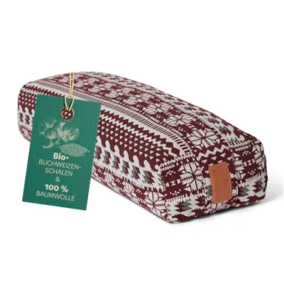 Abbildung von #DoYourYoga® Yoga Bolster »Paravati« mit Bio Buchweizenschalen (KBA), waschbarer Bezug, 67cm x 13cm, Meditationskissen/Sitzkissen/Zafukissen für Yin Style 9