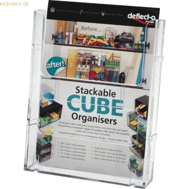 Abbildung von Deflecto Prospekthalter Lit Loc Einzelprospekthalter A5 Wandmontage