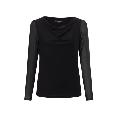 Abbildung von comma Langarmshirt, Damen, Größe: 42, Schwarz