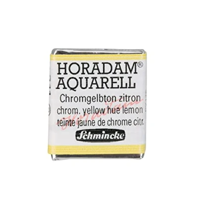 Abbildung von Schmincke HORADAM® AQUARELL feinste Künstler Aquarellfarben, 211 Chromgelbton zitron, 14 044, 1/2 Näpfchen