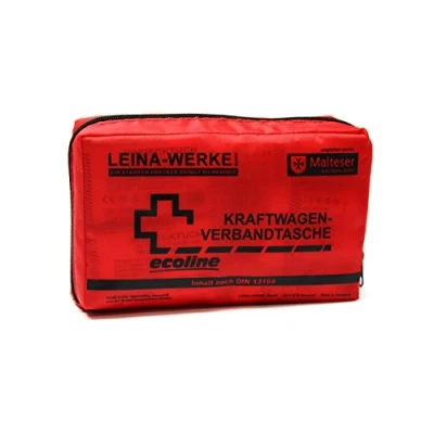 Abbildung von Leina Werke 11036 KFZ Verbandtasche Compact Ecoline mit Klett, Rot/Schwarz