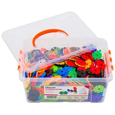Abbildung von Betzold Steckspielzeug Steckblümchen 1000 tlg. Bunte Steckblumen Bausteine Steckspiel