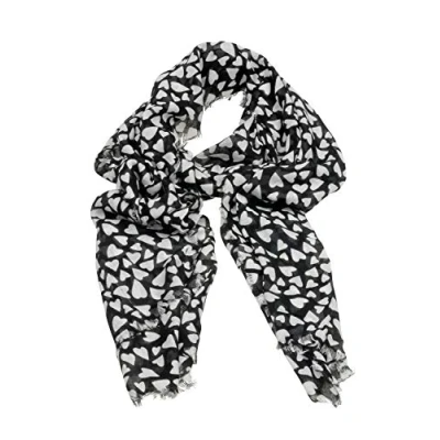 Abbildung von COLLEZIONE ALESSANDRO Modeschal &quot;Cuore&quot;, aus angenehmer Natur Viskose in schwarz weiß