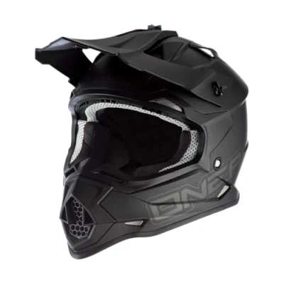 Abbildung von O&#039;NEAL Motocross Helm MX Enduro ABS Schale, Lüftungsöffnungen für optimale Kühlung 2SRS Helmet Flat V.23 Erwachsene Schwarz Größe L (59/60 cm)