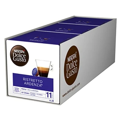 Abbildung von NESCAFÉ Dolce Gusto Ristretto Ardenza, 48 Kaffeekapseln (Intensität 11, dichte Crema), 3er Pack (3 x 16 Kapseln)